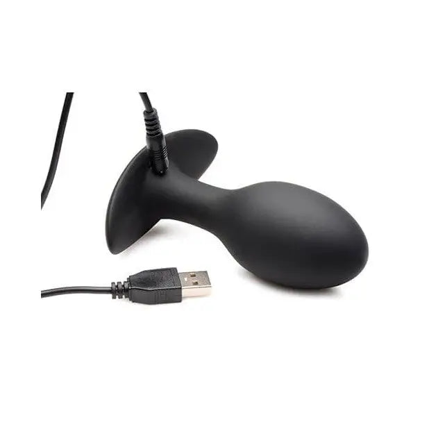 Curve Novelties Plug Curve Novelties Rooster Rumbler Vibrating Silicone Anal Plug - Black at the Haus of Shag