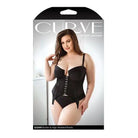 Fantasy Lingerie Bustier XL / 2XL Curve Sloan Cropped Bustier Top & Panty Black at the Haus of Shag