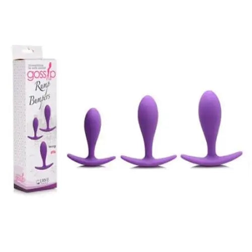 Curve Novelties Plug Violet Curve Toys Gossip Rump Bumpers 3-Piece Silicone Anal Training Set Violet at the Haus of Shag