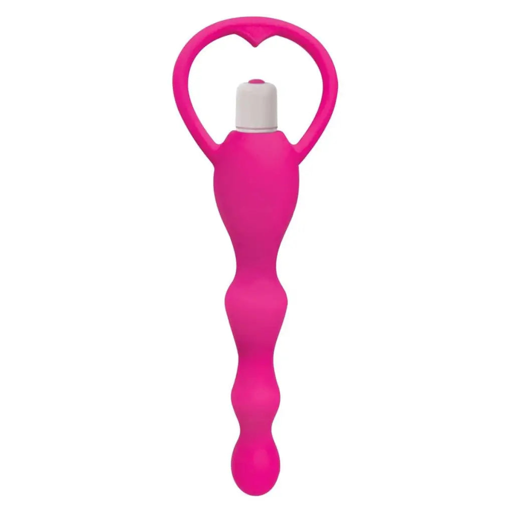 Gossip Rump Shaker: Pink vibrator with a heart handle and curved shaft for ultimate pleasure