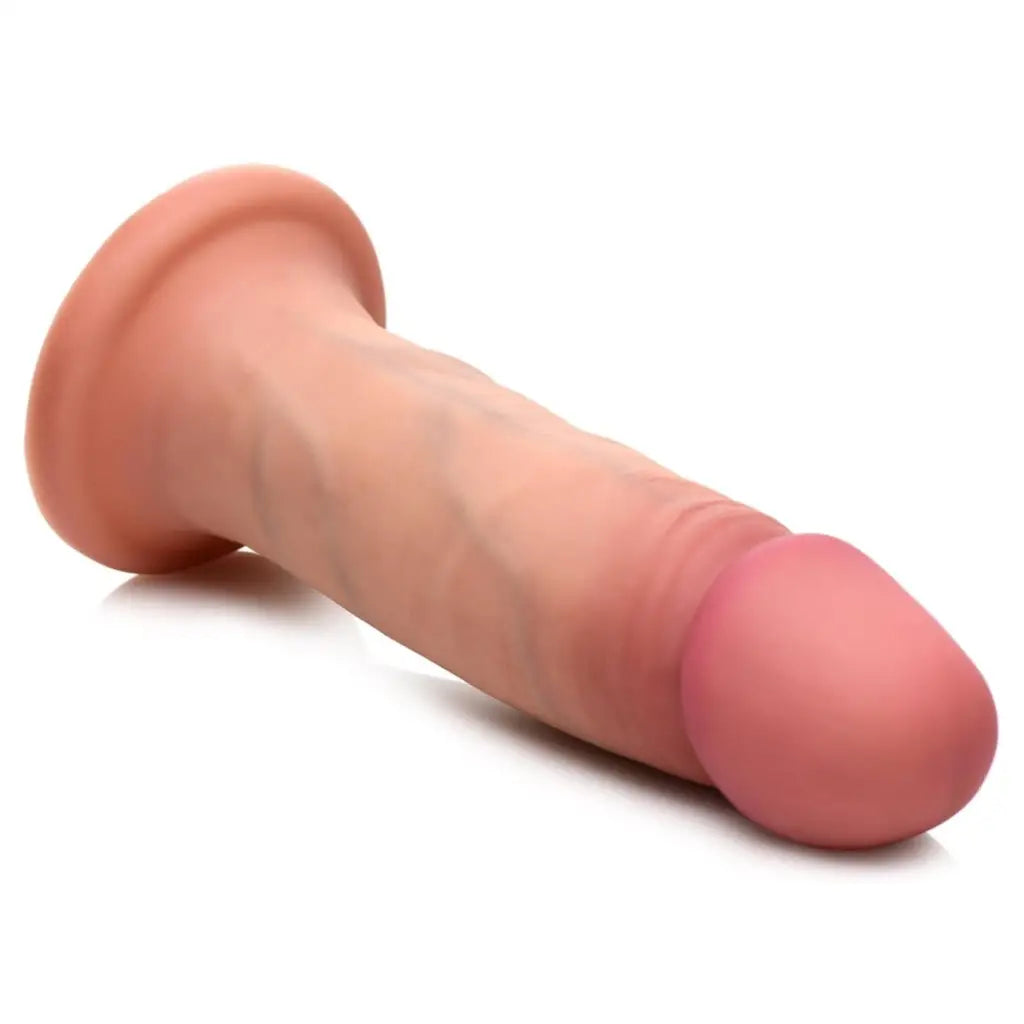 Curve Novelties Dildos 6 Inch Curve Toys Jock Dual Density 6 in. Silicone Dildo with Suction Cup Light at the Haus of Shag