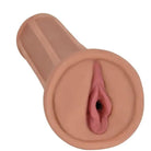 Curve Novelties Powered Stroker Curve Toys Mistress Perfect Pussy Lexi Vibrating Stroker with Simulated Pubic Bone Tan at the Haus of Shag