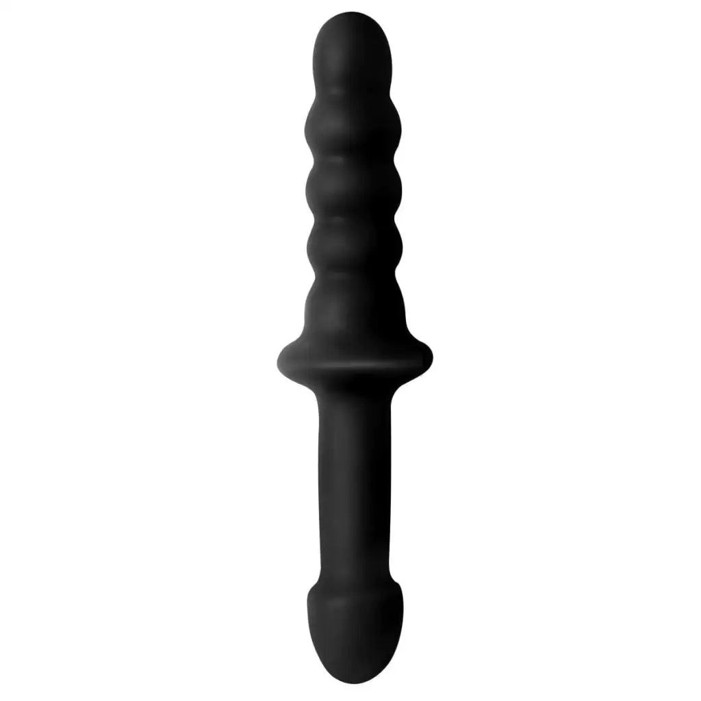 Curve Novelties Dildos Curve Toys Rooster Jackhammer XL 11.5 in. Rippled Dildo with Insertable Handle Black at the Haus of Shag