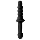 Curve Novelties Dildos Curve Toys Rooster Jackhammer XL 11.5 in. Rippled Dildo with Insertable Handle Black at the Haus of Shag