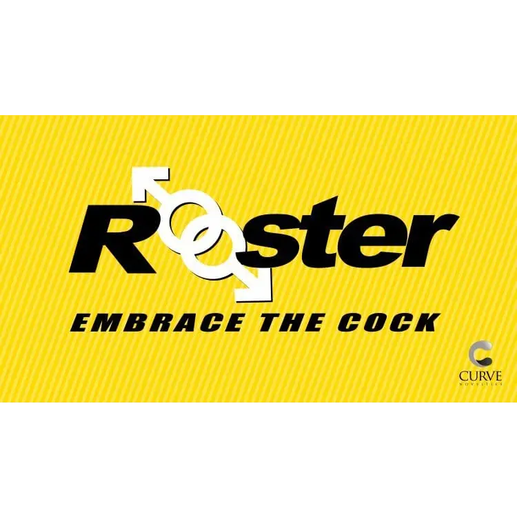 Curve Toys Rooster logo with ’EMBRACE THE COCK’ tagline on yellow - Perfect 10 Silicone Anal Beads