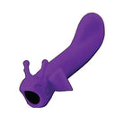 Cute Little Fuckers Shimmer Moonlight purple silicone sex toy with curved shape and protrusions