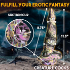 Creature Cocks Cyclops Monster silicone dildo with suction cup and detailed measurements