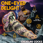 Creature Cocks Cyclops Monster Dildo with suction cup and creature-like features