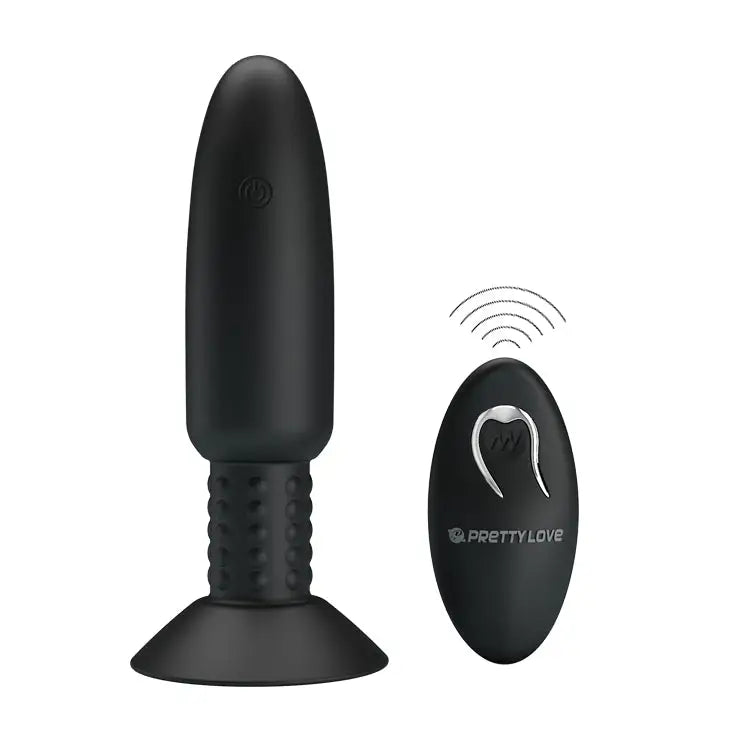 (d) Pretty Love Beaded For Ext Pleasure Butt Plug W/ Remote - Vibrators