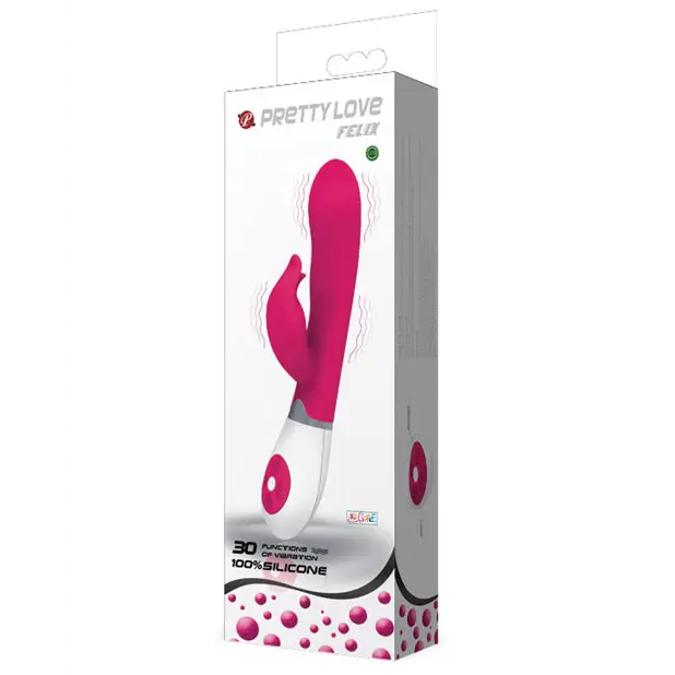 (d) Pretty Love Felix Voice Control Pink Vibrator - Rabbit