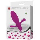 Pretty Love Fitch Anal Vibrator in Fuschia with a curved shape and textured tip