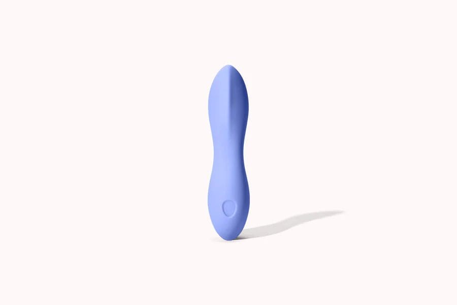 Dame Classic Vibrator Blue Dame Dip Silicone Vibrator at the Haus of Shag