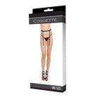 Coquette Garter Belt One Size Fits Most / Black Darque Elastic & Chain Garterbelt by Coquette at the Haus of Shag