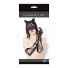 Product packaging for Darque Sex Kitten Mask & Glove Set by Coquette