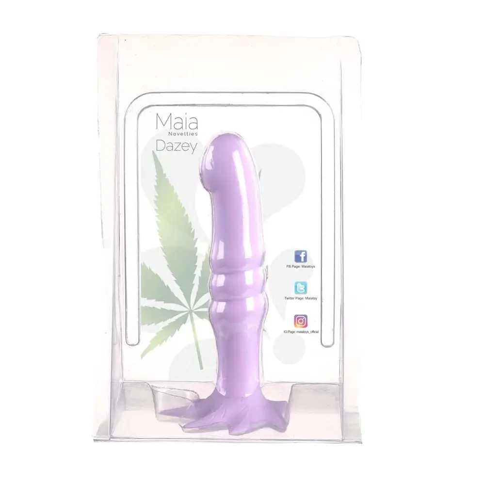 Dazey 420 7 Silicone Dong Pastel Purple ’ - Double Ended Dildo