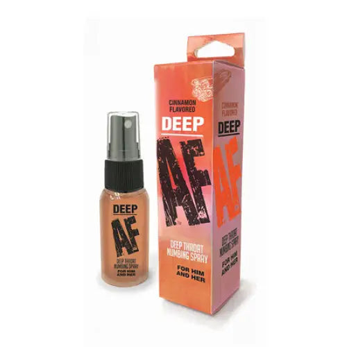 Deep AF Cinnamon Flavored Deep Throat Numbing Spray 1 oz. - Oral Sex Enhancer