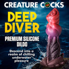 Creature Cocks Deep Diver Silicone Dildo - Fantastical Sea Creature Design in Pink and Purple