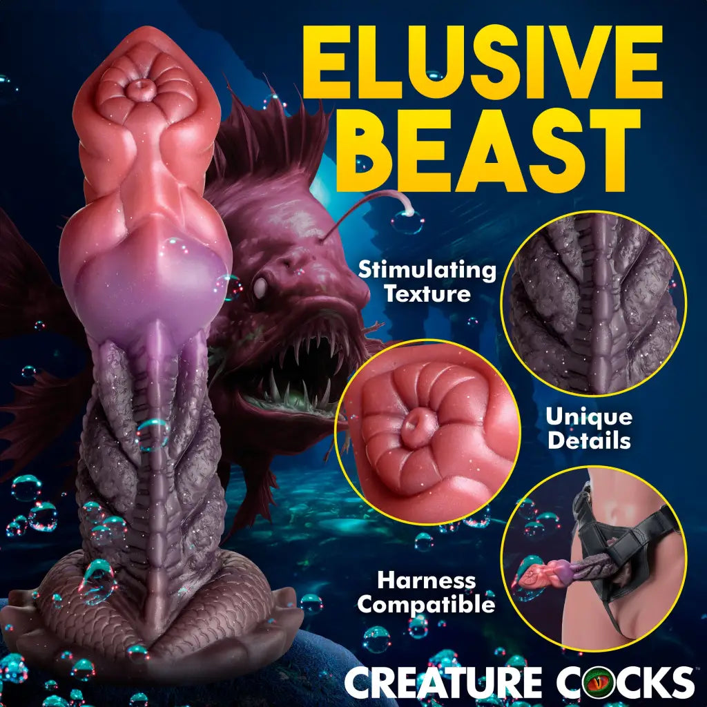 Fantastical multi-colored Creature Cocks Deep Diver Silicone Dildo with alien design