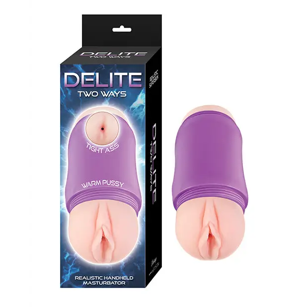 Delite Two Ways Vagina & Ass Masturbator - White - Dolls & Masturbators