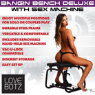 LoveBotz Thrusting Machine Deluxe Bangin Bench With Sex Machine at the Haus of Shag