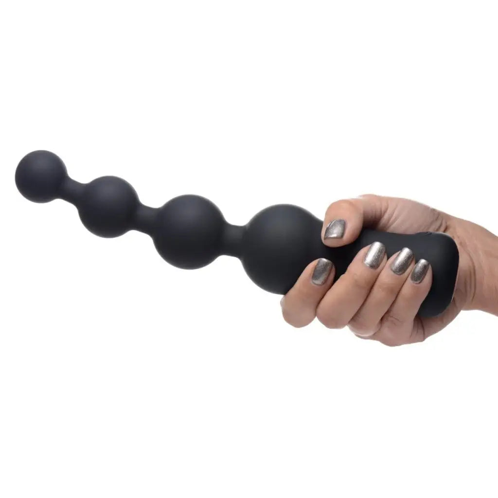 Master Series Vibrator Deluxe Voodoo Beads 10x Silicone Anal Beads Vibrator at the Haus of Shag