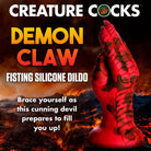 Demon Claw Fisting Silicone Dildo - Red - Dildos