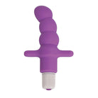 Curve Novelties Prostate Plug Desire Silicone Vibrating Anal Probe- Purple at the Haus of Shag