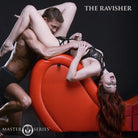 A red vegan leather Kinky Couch Chaise with love pillows, ideal for intimate moments