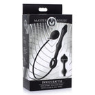 Devils Rattle inflatable silicone anal plug with ball ring from Master Series