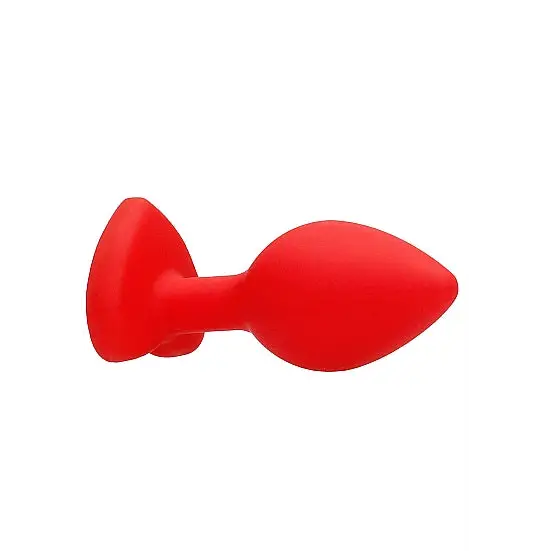 Red bow tie on white background for Diamond Heart Butt Plug product