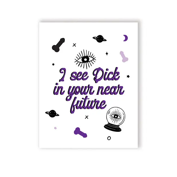 Dick In Your Future Greeting Card - Party Supplies