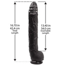 Black leather dil displayed in Dick Rambone Cock product showcase