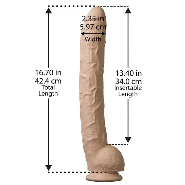 Diagram of a large Dick Rambone Cock with long tail, showcasing anatomical details