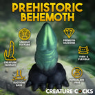 Teal Creature Cocks Dickosaur: silicone dildo with suction base and creature features