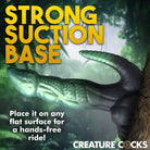 Creature Cocks Dickosaur Silicone Dildo: Alien design with glowing tip and suction base