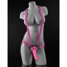 King Cock Strap Ons Dillio 7" Strap-on Suspender Harness Set - Pink at the Haus of Shag