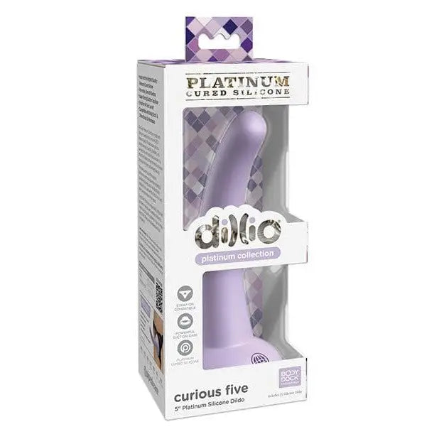 Dillio Dongs & Dildos Purple Dillio Platinum 5" Curious Five Silicone Dildo at the Haus of Shag