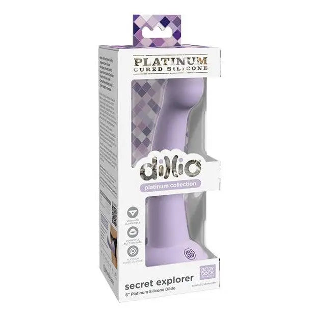 Dillio Dongs & Dildos Purple Dillio Platinum 6" Secret Explorer Silicone Dildo at the Haus of Shag