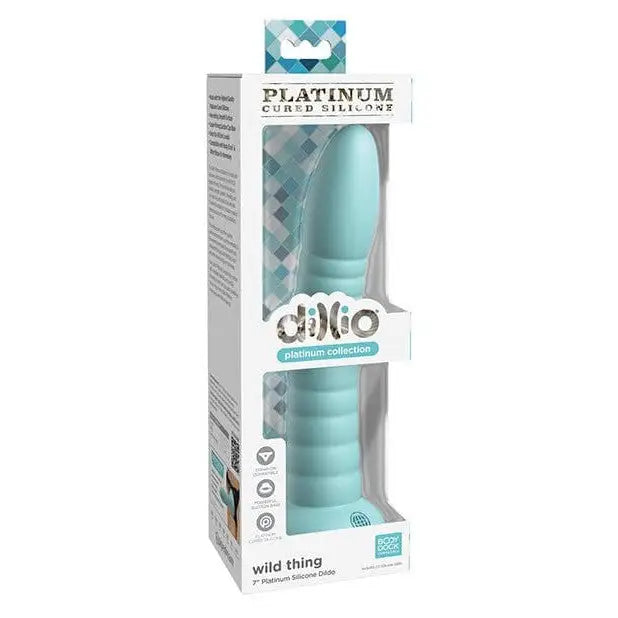 Dillio Dongs & Dildos Teal Dillio Platinum 7" Wild Thing Silicone Dildo at the Haus of Shag