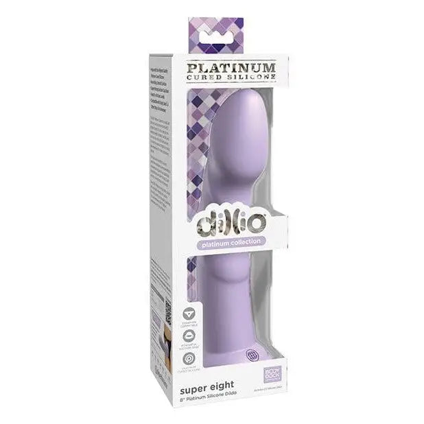 Dillio Dongs & Dildos Purple Dillio Platinum 8" Super Eight Silicone Dildo at the Haus of Shag