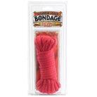 Red Japanese style bondage cotton rope dog toy with a small knot for playful pets