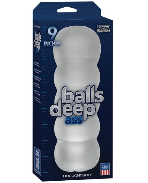 Doc Johnson Manual Stroker Clear Balls Deep 9” Stroker - Ass at the Haus of Shag