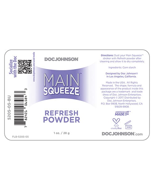 Doc Johnson Toy Cleaner 1 oz. Main Squeeze Refresh Powder at the Haus of Shag