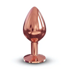 Dorcel Aluminium Bejeweled Diamond Plug - Rose Gold / Medium - Butt Plug