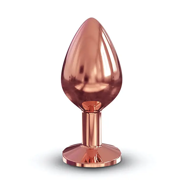 Dorcel Aluminium Bejeweled Diamond Plug - Rose Gold / Medium - Butt Plug