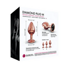 Dorcel Aluminium Bejeweled Diamond Plug - Rose Gold / Medium - Butt Plug