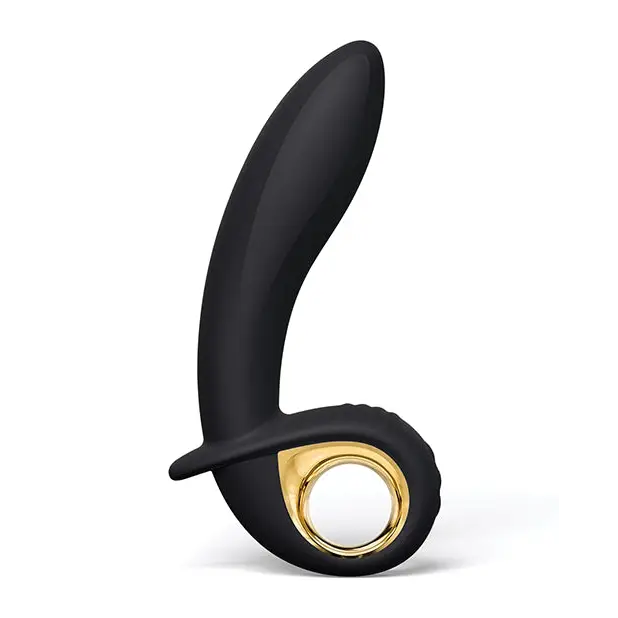 Dorcel Deep Expand Rechargeable Silicone Inflating Vibrator - Black - Plain Vibrator