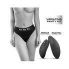 Woman in black bikini showcasing Dorcel Discreet Panty Vibe W/panty - Black