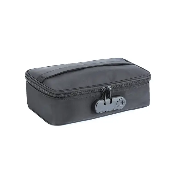 Travel toilet bag in Dorcel Discreet Storage Box with integrated padlock for secure storage