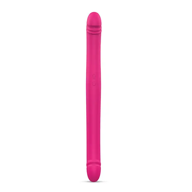 Dorcel Orgasmic Double Do Rechargeable Thrusting & Vibrating Double Dildo Pink - Pink - Double Ended Vibrator